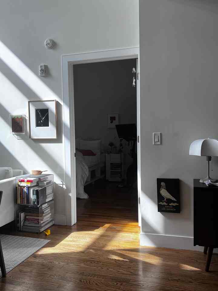 Had some time today; rearranged some things in my pad. Quickly reversed the changes! #loftstyle #loftinterior #decorating #peloton #lamp #bedroom #homedecor