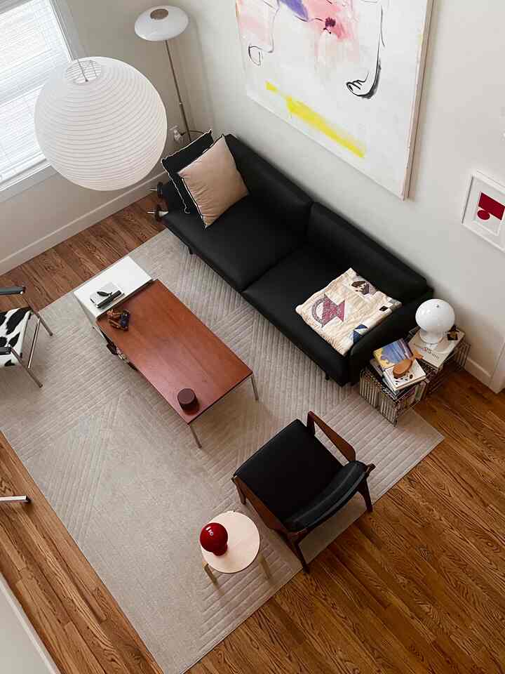 Today’s aerial shot. #loft #loftstyle #livingroominterior #livingroom #livingroomdecor #Cozy 