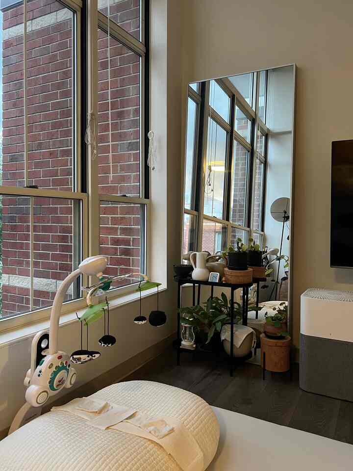These red brick walls make our apartment a bit of an industrial look🧱
#apartment #industrial #cozy #babyroomdecoration #livingroominterior #midcenturymodern #japandi