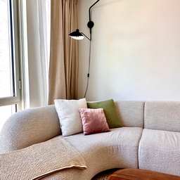 Soft curves, warm textures, and a space that feels like a deep exhale. ☁️✨ #LafayetNY #modernliving #moderninterior #ohouse 