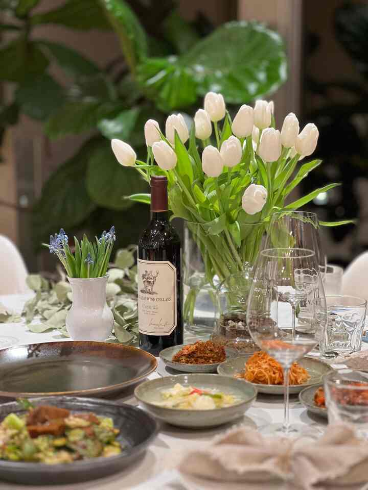 Korean bbq #dinnertable #diningtable #diningroom 