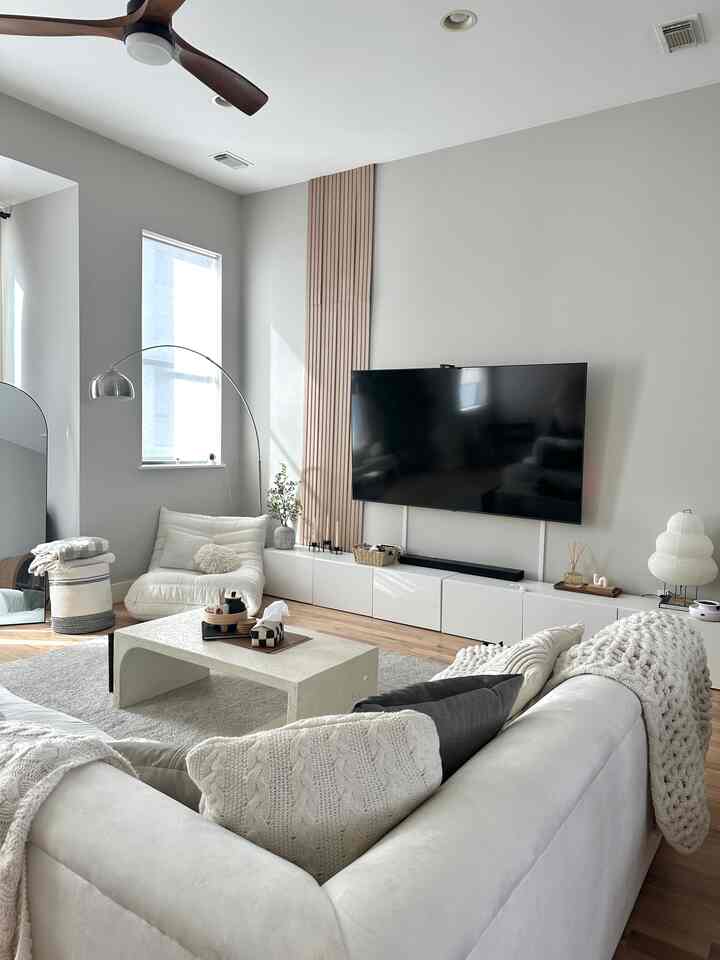 <span data-sheets-root="1" style="color: rgb(0, 0, 0); letter-spacing: normal; font-size: 10pt; font-family: Arial;">my very open living room with 12 ft ceilings and the coziest decor 🧸 it gets even cozier at night when all the small lights are on! #cozy #japandi #mcm #WoodInterior #wood #boucle #warm #livingroominterior #livingroom #livingroomdecor #floorlamp #paperlamp</span>