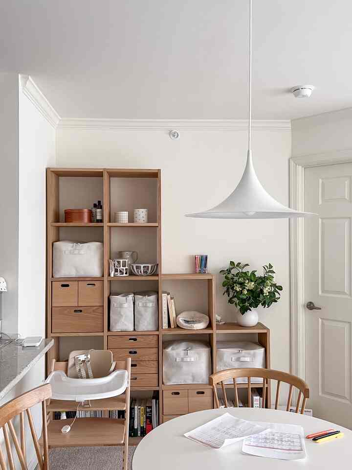 My office these days is all about baby meal planning rather than work! I’d love a proper home office, but with my little one’s space constantly expanding, it feels like a distant dream.🥹

#livingroominterior #livingroom #livingroomtable #livingroomdecoration #decoratemyroom #muji #organizedstorage 