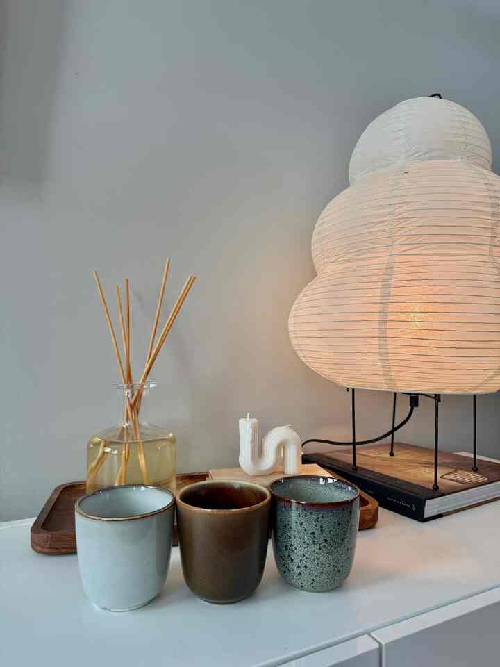 IKEA のこのストーンウェア カップが大好きです! #mcm #cozy #ambiance #japandi #midcentury #stoneware #organic #minimalist