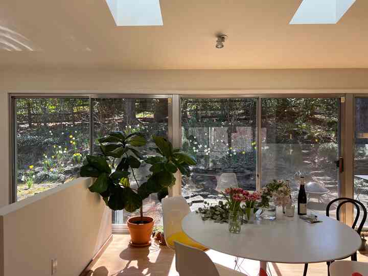 Sunny diningroom #diningtable #diningroom #knoll #diningroomdecor #diningroominterior #chiar #table #saarinentable #tulipchair #thonet