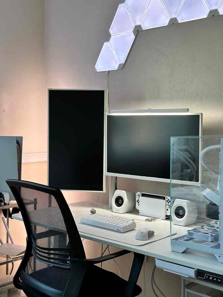 Putih dan hitam #gameroom #deskterrier