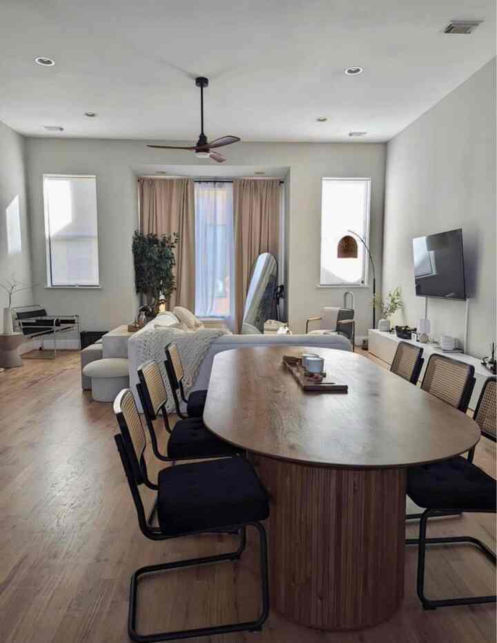 Timeless warmth meets modern simplicity 🍽️✨ A beautifully crafted wood dining table, natural textures, and soft lighting create the perfect space for gathering. 🌿🤎 #WarmMinimalism #DiningRoomGoals #NaturalAesthetic