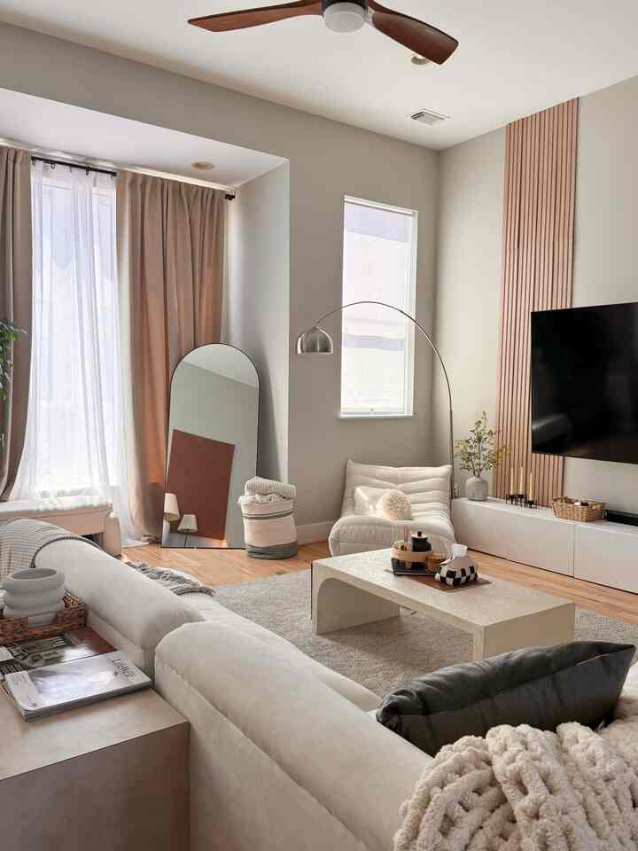 Living room goals, one soft texture at a time ☁️💫 #InteriorInspo #MinimalistHome #NeutralDecor #CozyVibes #ModernLiving #ScandiStyle #HomeAesthetic #InteriorDesignLovers #DesignDetails #CozyCorner #HyggeHome #CalmSpaces #LivingRoomGoals #JapandiVibes #HomeSanctuary #CleanLines #NeutralPalette #InteriorGoals #ModernCozy #TimelessDesign