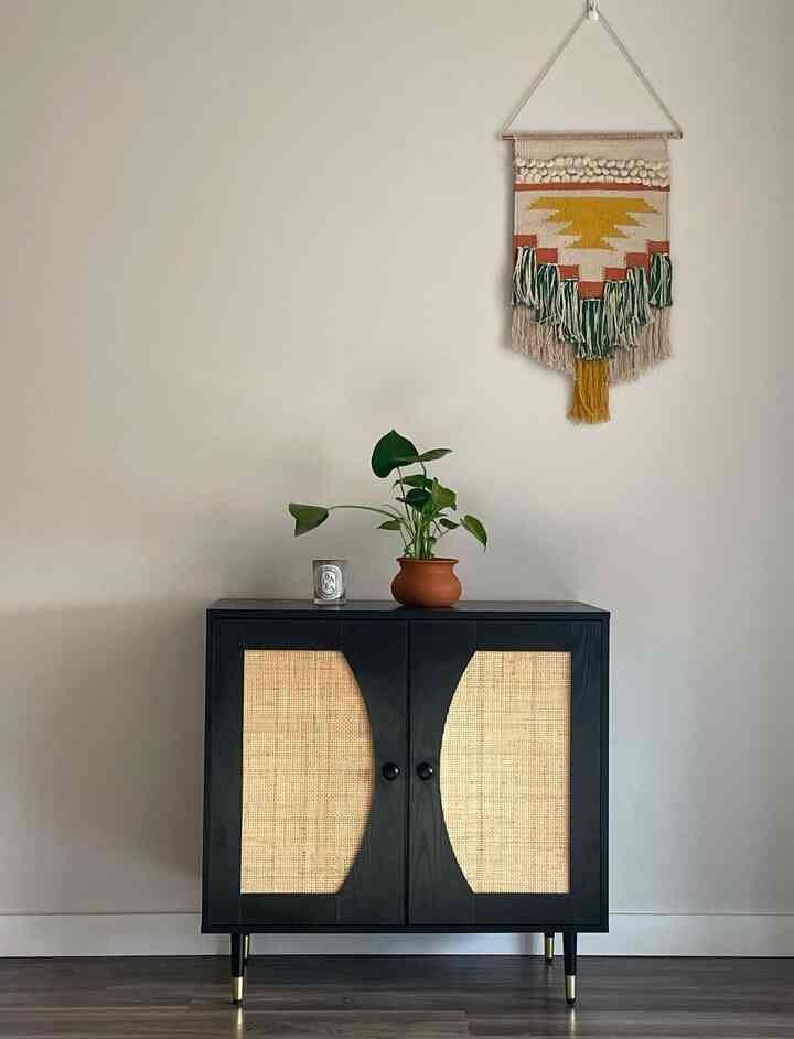 #rattancabinet #tapestry #plant #interiorinspiration
