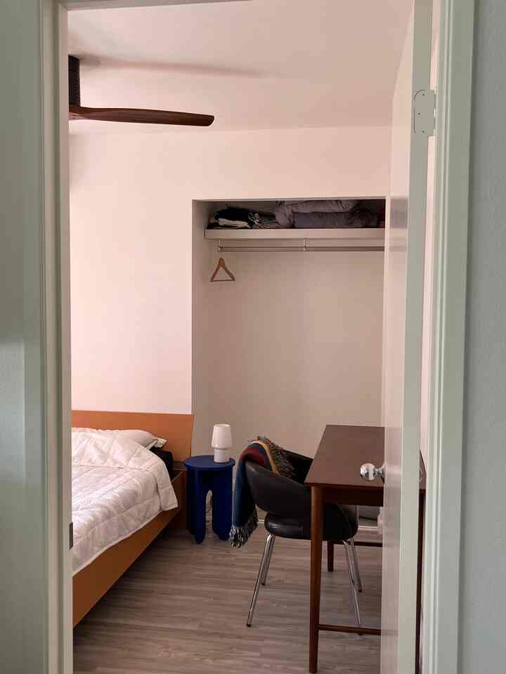 This is our guest room — keeping it simple and cozy ✨ A calm little space for visitors to feel at home. #guestroomdecor #simpleliving #cozyhome #minimalistdecor #interiorinspo #homedetails #warmwelcome #homevibes #guestroominspo #modernhome #calmspaces