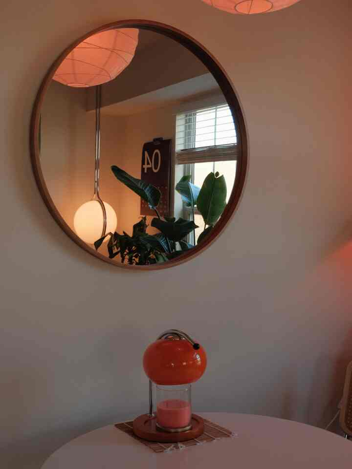Hanging this round mirror took lots of brain power from my girlfriend and me!

That’s really what it’s all about though :) decorating your space with your favorite person!

#mirrorinterior #roundmirror #diningarea #diningtable 