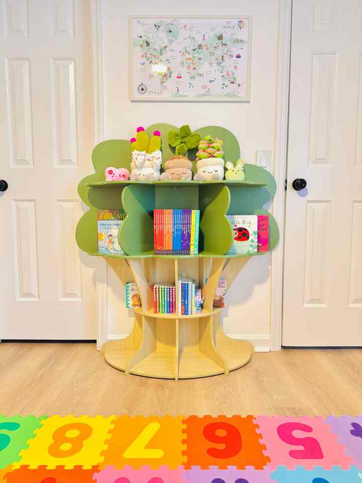 This bookshelf is tree-mendously cute! Excited to watch my little one grow—right alongside this tree full of stories 📚

#nursery #nurseryinterior #nurserydecoration #bookshelf #bookshelfinterior #babybookshelf #babyroomdecoration #babymat #babyroominterior #baby #babyroom #cozy #cozyhome #cozyinterior 