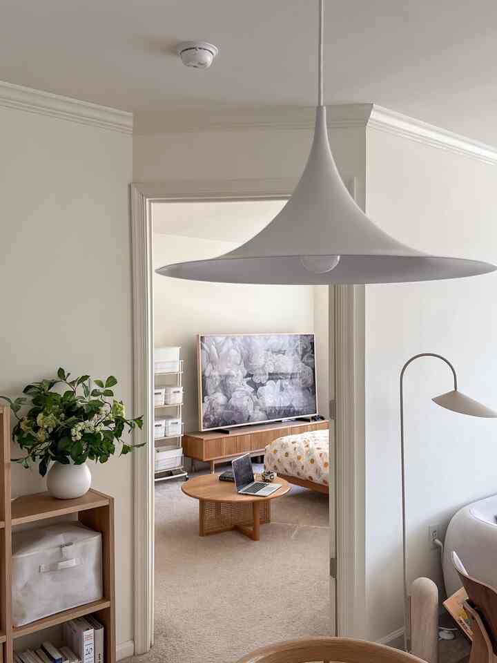 Master bedroom view from the living room.


#livingroominterior #masterbedroominterior #theframe #woodenfurniture #WoodInterior #rattanfurniture 