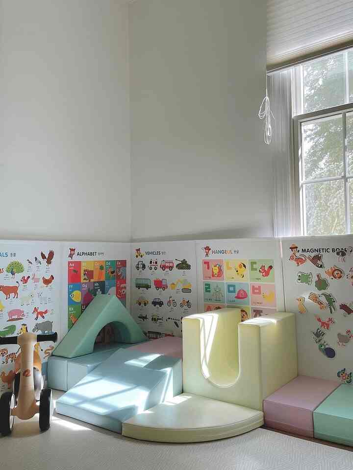 Our living room used to be minimalist… now it’s a pastel-toned maximalist haven shared with our toddler. 
#home504 #toddlerlife #pastelvibes #maximaliststyle #livingroominterior 