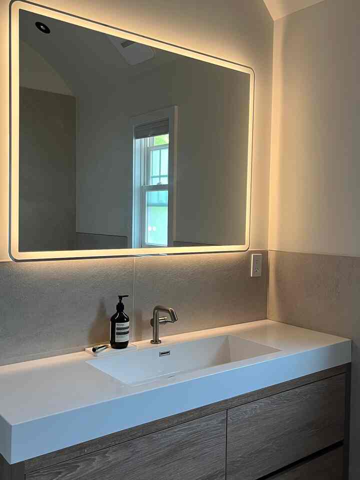 Our new bathroom - keeping it minimal as possible 🙏🤍 #bathroomcleaning #bathroom #bathroomremodeling 
