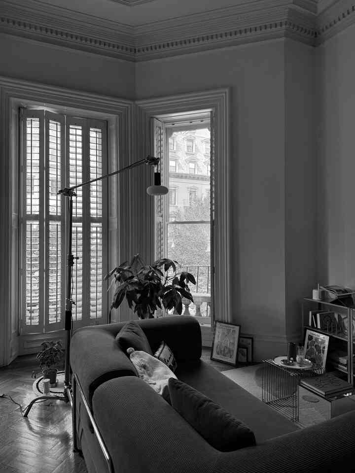 Black and white studio lighting for a different vibe #studio #blackandwhite #bwphotography #livingroom
