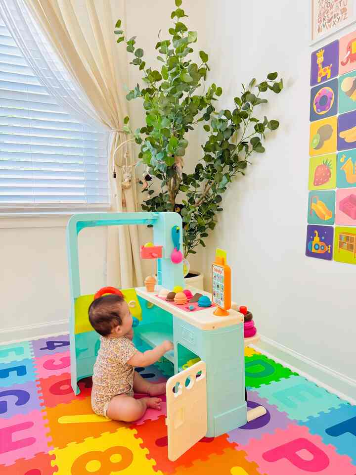 We stumbled across the cutest little ice cream truck toy and just had to bring it home, even if she’s not quite ready to run her own shop yet! 🍦

The stickers are waiting patiently for a future decorating day when those little hands are just a bit steadier. For now, she’s the proud owner of the sweetest truck on the block. 🙃💖

#nursery #nurseryinterior #nurserydecoration #nurseryfurniture #babyroomdecoration #babymat #babyroominterior #baby #babyroom #playroom #cozy #cozyhome #cozyinterior 