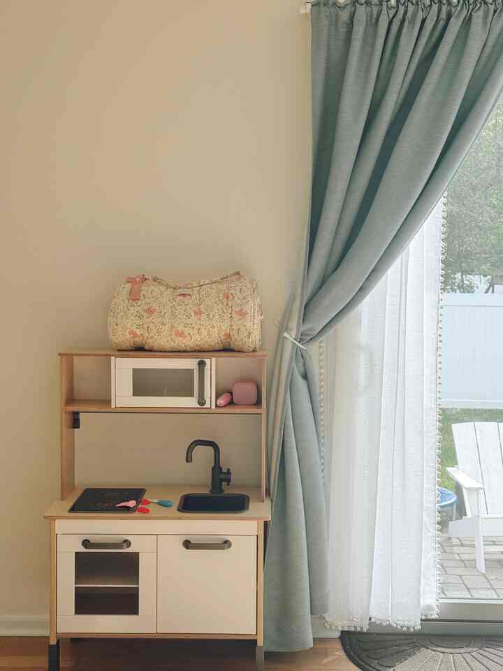 In front of my kitchen, your cute little kitchen, and the warm afternoon sunlight. 
#home504 #kitchen #kidskitchen #homecafe #backyard