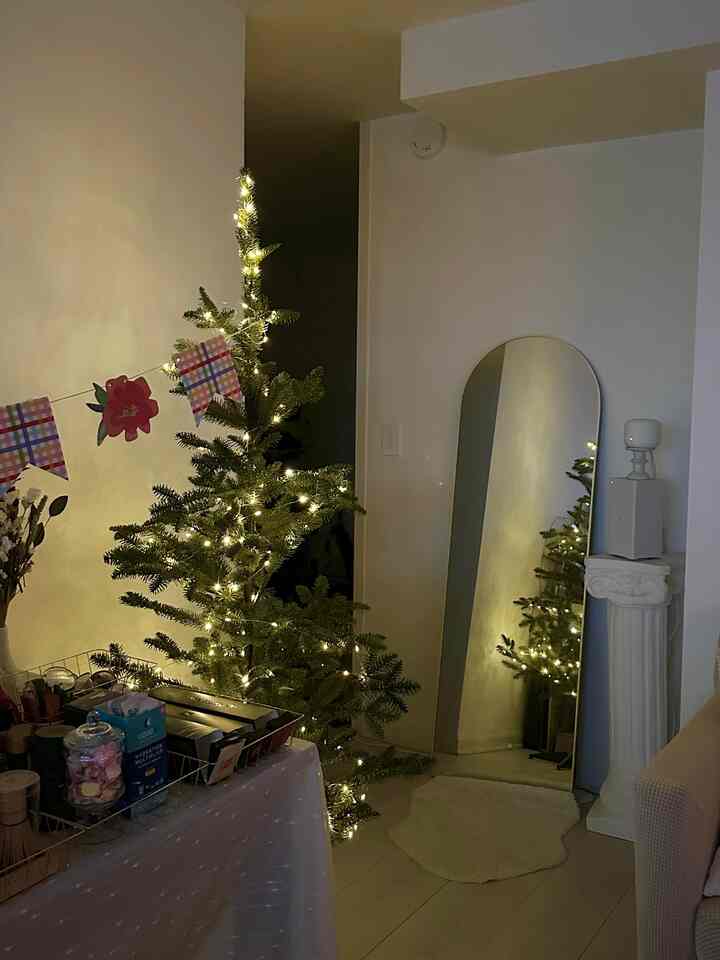 One of my favorite corners after sunset is the corner I place my Christmas tree. Since I live here, I can enjoy Christmas, Spring/Summer, and Halloween all on the same day through my decor. ☺️

Perks of being an adult and spending adult money on home decor that makes me happy. ✨

#itsmyhouseandilivehere #Christmas #frenchmodern #seasonaldecor 