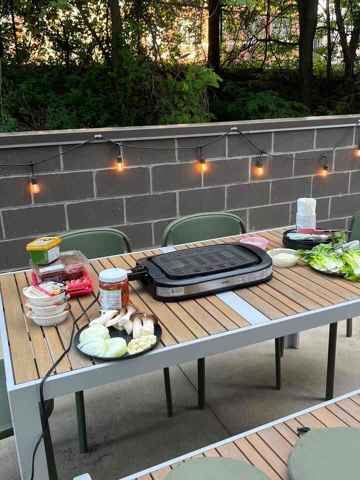 Gearing up for summer holidays with DIY kbbq nights! Love setting up the patio for dinner parties outside, in my own style ☀️🔥

#July4thDecor #Festiveathome #patio #outdoortable #dinner #diningtable #diningspace #hosting #summer 