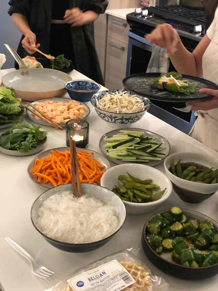 Hosting a DIY spring roll party is so refreshing in this hot summer weather! Super easy to prep and pair with a summer cocktail 🌷🌼☀️

#SummerReady #SummerRefresh #hosting #SummerAtHome #dinnermenu #dinner #cocktail #kitcheninterior #tableware 