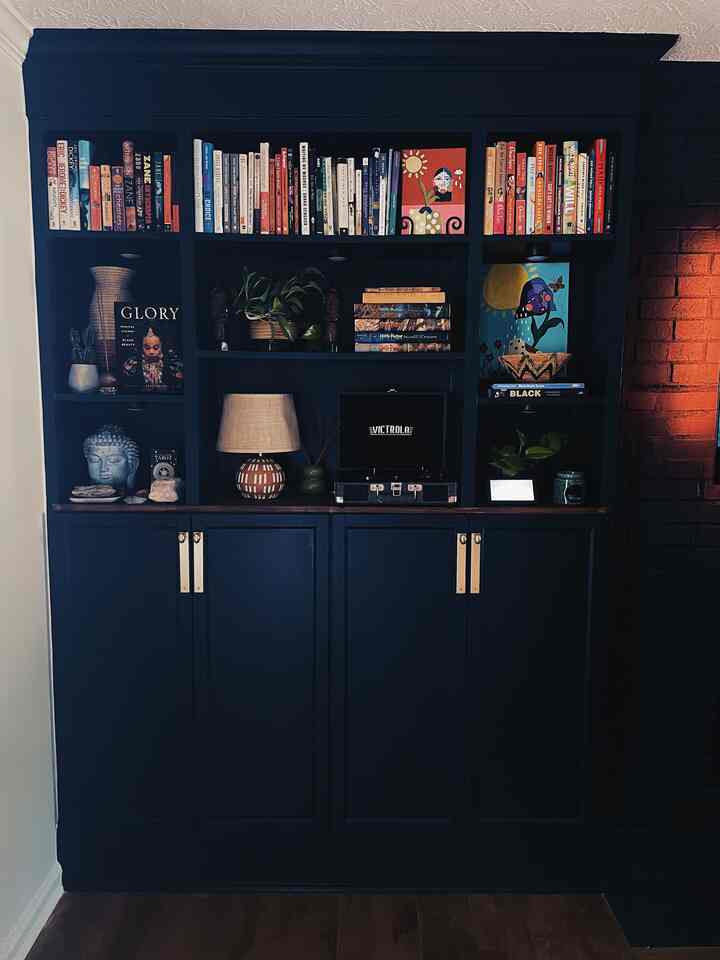 Mid-century modern moody and cozy living…it’s in the details
#midcenturymodern #darkandmoody #cozy #art #ecclectic 