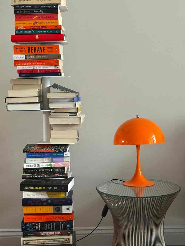 Can never have too many books📚🧡

#books #homedecor #lamp #midcenturymodern 