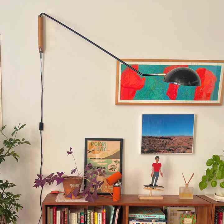 My budget-friendly but elegantly styled house item! That goes to our swing arm sconce that hugs the living room space :)
#homeaccents #budget #hometips #homedecor #sconce