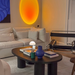 Sunset lamp for a moody night in > everything else
.
.
.
#livingroominterior #livingroom #livingroominspo #ecclecticdecor #lamp #vase #sofa #chair #mcm 