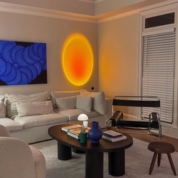 My favorite view lately🌅
.
.
.
#lamp #sunsetlamp #livingroominterior #livingroom #livingroominspo #ecclecticdecor #stool #vase #sofa #armchair #swivelchair #chair #mcm #minimalwithmood