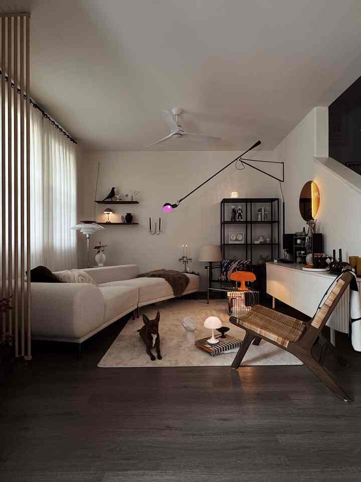 Cozy living room styling for November🍂

#livingroom #livingroominterior #livingroomdecor #rug #lamp #lighting #lightinginterior #moodlighting #moody #chair #sofa #shelf #shelfdecor #shelfstyling #mirror #falldecor #autumninterior 