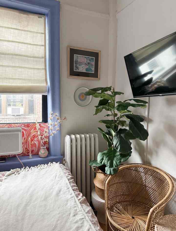 Csn you believe I got these custom blackout roman shades from Amazon 🤩 they diffuse the daylight perfectly in my bedroom’s boho-inspired corner
#colorfulhome #eclectichome #bedroom #colorfulbedroom #cozyvibes #cozy 