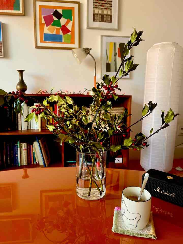 Just adding some holy branches instantly make it feel more festive! ❤️
#holidaydecor #christmasdecor #lounge