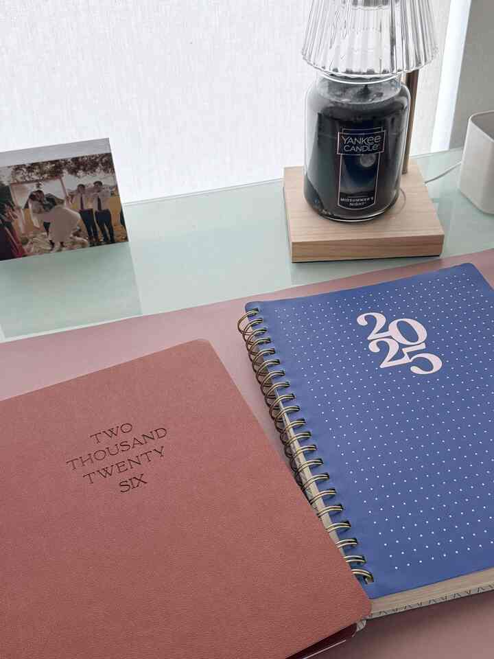 Bye 2025, and Hello 2026! 

#homeoffice #loveallthecolors #nextyear #deskdecor 