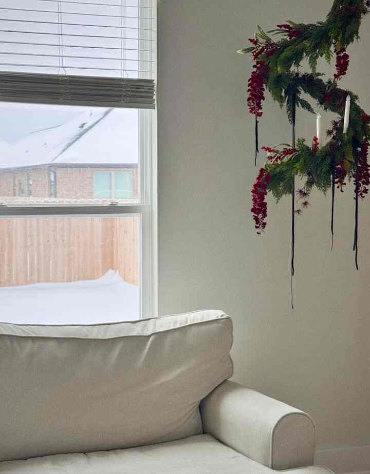 The floating Christmas tree still looks perfect with the snow.
Last Christmas didn’t really feel like winter because it wasn’t that cold, but now it finally does! 

#wintervibes #cozyhome #snowyday #christmasdecor #floatingchristmastree #wintermood #quietmoments #homeaesthetic #cozyliving #seasonalfeels