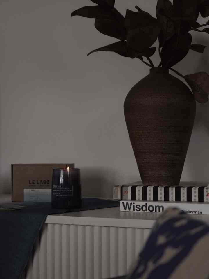 New candle, new edition 💙

#OhuseLight #OhouseGlow
#livingroom #livingroomstyling #candle #lelabo #vase #lamp #lighting #lightinginterior #dessertcup #teapot #stainlesssteel #shelf #shelfdecor 