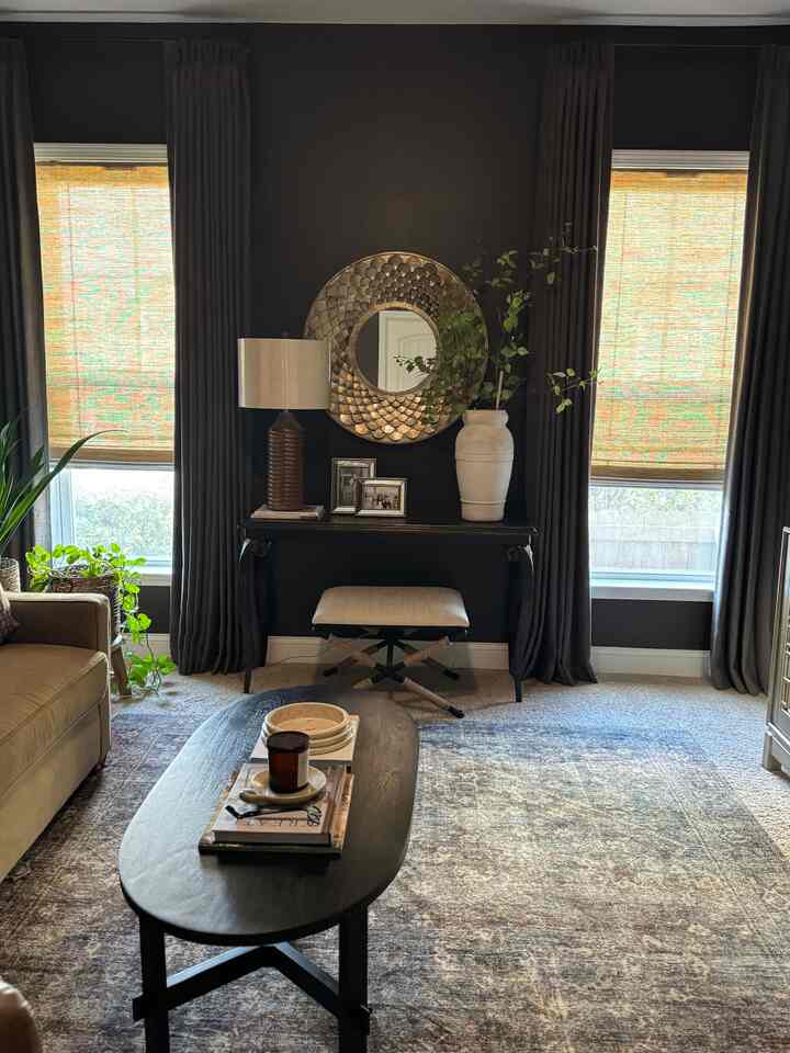 Negative space can help prevent a room from feeling overcrowded. #design #den