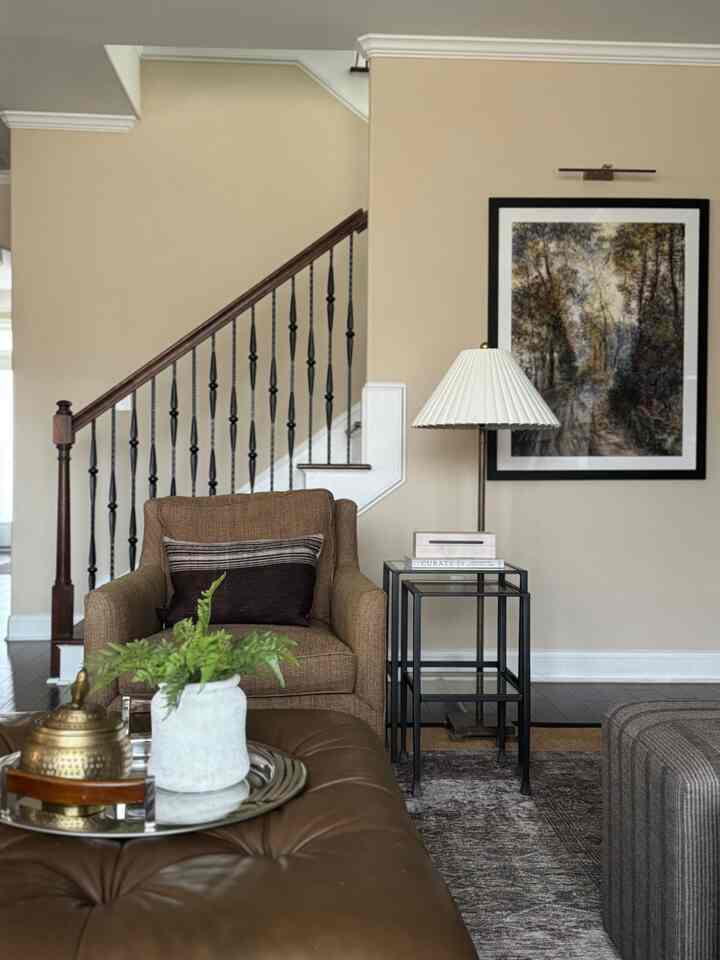 Storms are rolling in today, it is a cozy Sunday afternoon. ⛈️ #livingroom #cozy #neutrals