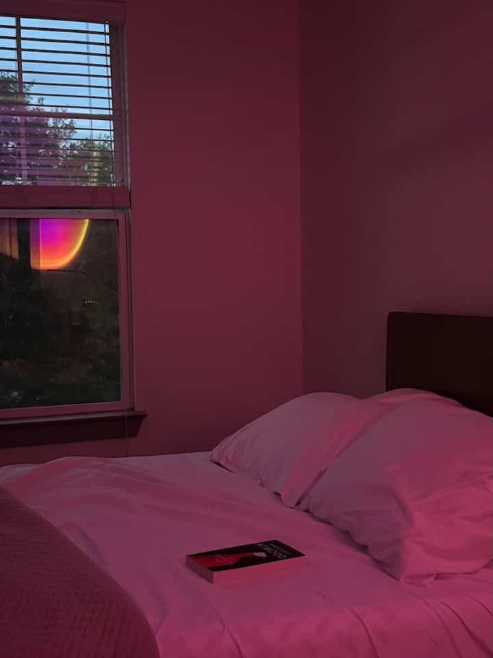 Bedroom in a 1bed/1bath   #sunsetlamp #nectar #mcm