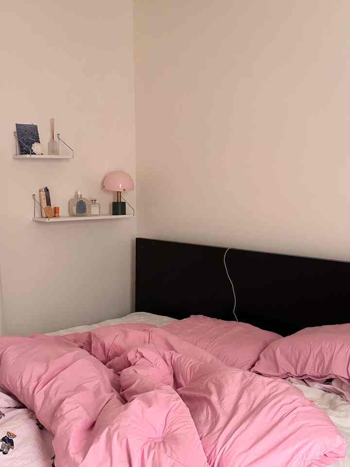 Ya ampun 🖤🩷
Aku suka sekali perpaduan warna tempat tidurku yang baru!

Aku tak sabar melihat warna-warna yang akan kulihat di siang hari ☺️

#tempat tidur #bedding #comfort #bedroom #ohouse #cozy #cozyvibe