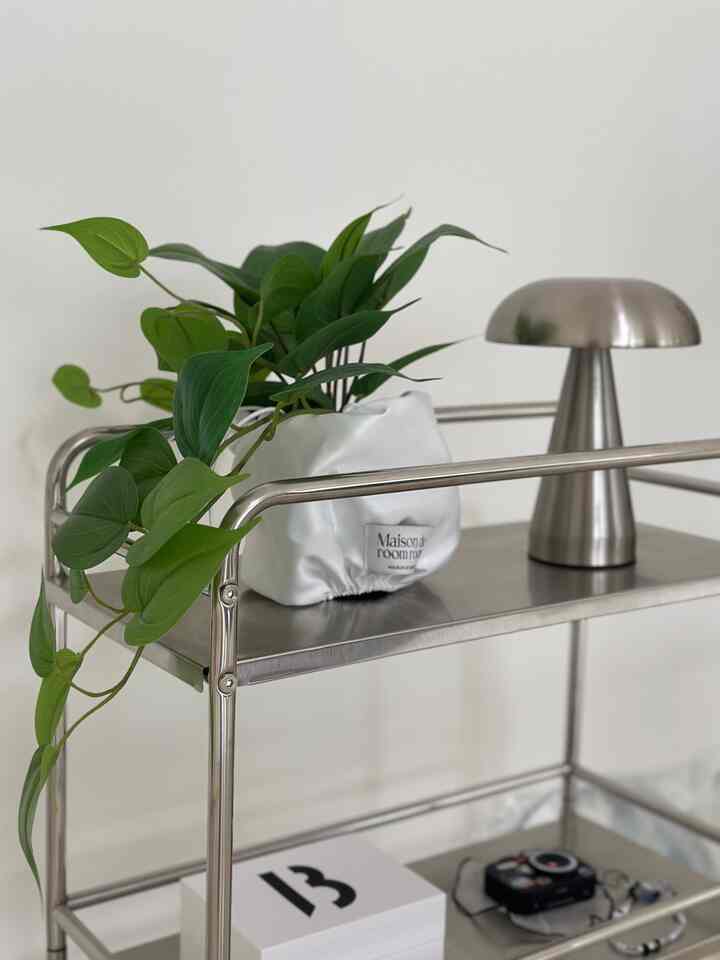 Silver + white,green point 🤍🩶💚

#cozy #ohouse #silever #쇠테리어 #potcover #lamp 