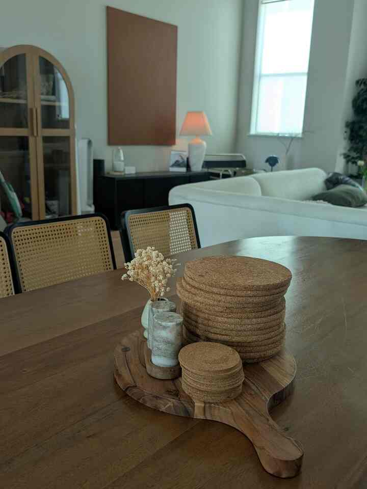 More new shots of the dining table setup! #dining #natural #wood #stone