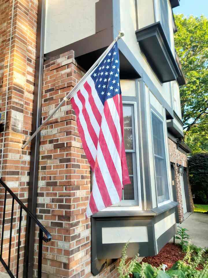 🇺🇸 Bold and proud for the 4th!
Nothing says Independence Day like this huge American flag waving strong on our brick wall backdrop. A simple yet powerful way to celebrate freedom right from the front yard ❤️🤍💙
#July4thDecor #AmericanFlagPride #BackyardCelebration #PatrioticVibes #StarsAndStripesForever

#July4thDecor #July4Vibes #FourthDecor #IndependenceVibes #FestiveAtHome #July4thReady 