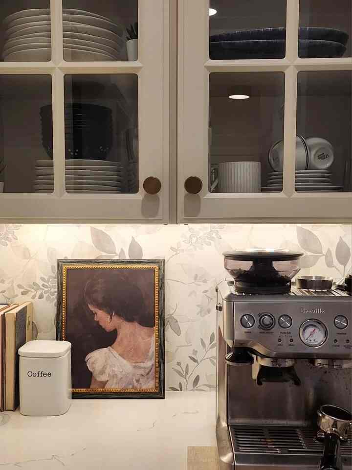 Coffee bar.
This is where my day starts with my favorite moody lady. #studiomcgee #Breville #Bluebottlecoffee