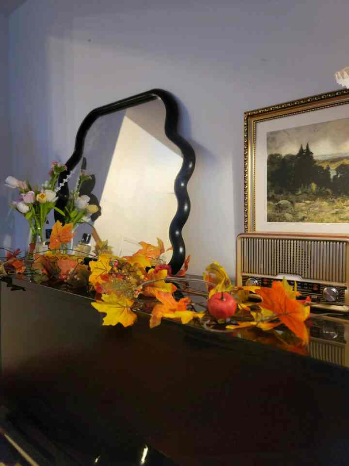 fall centerpiece decor on my black piano
Thanksgiving/ holiday hosting ready!

#OhouseGather #thanksgivingdecor #holidayhosting