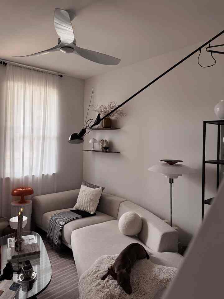 milo is asleep, and the living room is filled with peace. 🐶

#livingroom #livingroominterior #livingroomdecoration #sofa #couch #cushion #lamp #lighting #lightinginterior #moodlighting #shelf #interiorgoods #rug #coffeetable #candle #blanket #chair #loungechair #stool #tary 