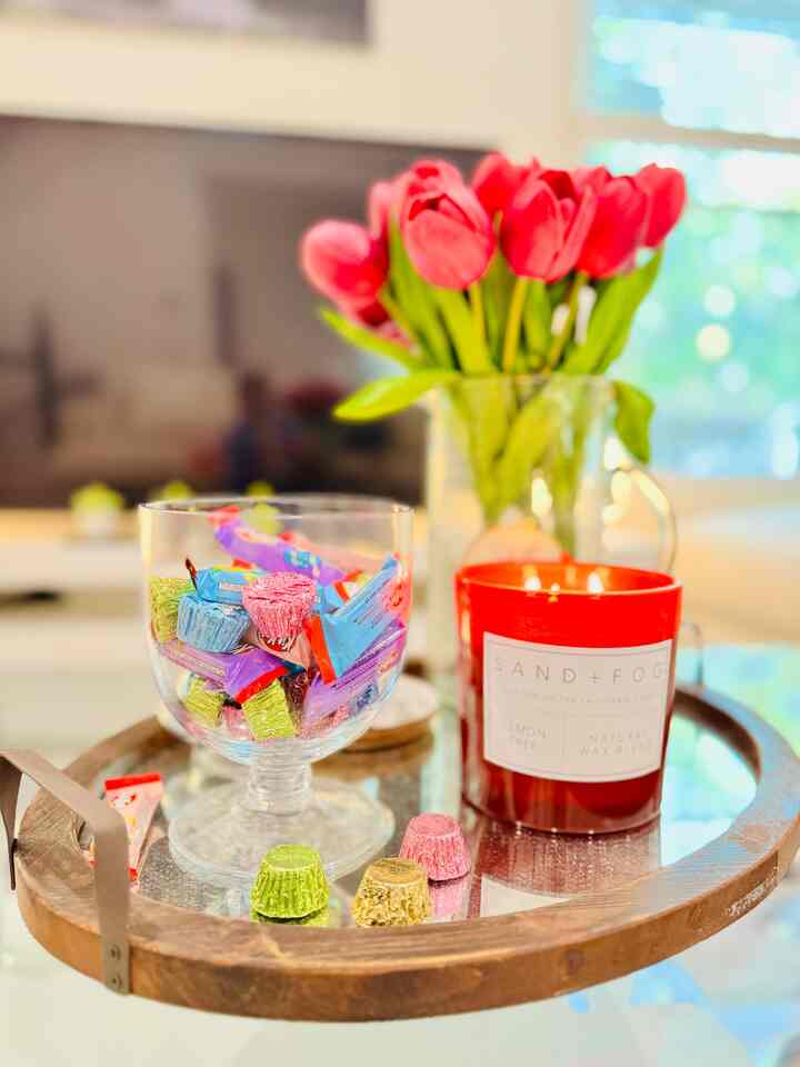 After / Before

Transformed our coffee table for under $50! Swapped cozy vanilla for bright citrus now that the weather’s warmer, added some Easter treats, and suddenly the whole living room feels lighter. Proof you don’t need a full makeover to shift the mood. 😎

#spring #springinterior #coffeetable #interior #homedecor #candle #livingroom #livingroominterior #livingroomtable #livingroomdecoration #livingroomstyling #cozyhome #cozylivingroom 