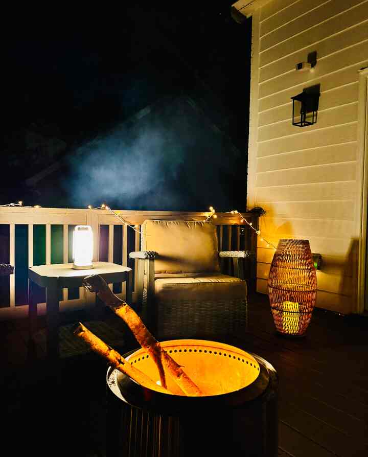 A little fire 🔥, a little glow 🕯️, and a whole lot of spring night magic 💫🌠🌕

Snagged the lantern for $50 at Home Goods, and it was worth every penny! 

#spring #springinterior #lantern #solostove #fireplace #bonfire #campingsupplies #campinglighting #camping #rockingchair #swivelchair #patio #deck #outdoortable #outdoorchairs #nightview #night #light #lighting #lightingeffect #candle #candleholder #데크 #집꾸미기 #인테리어 #불멍