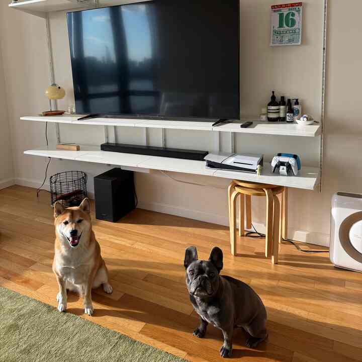 The boys are proud our cords are hidden! #organization #city #storage