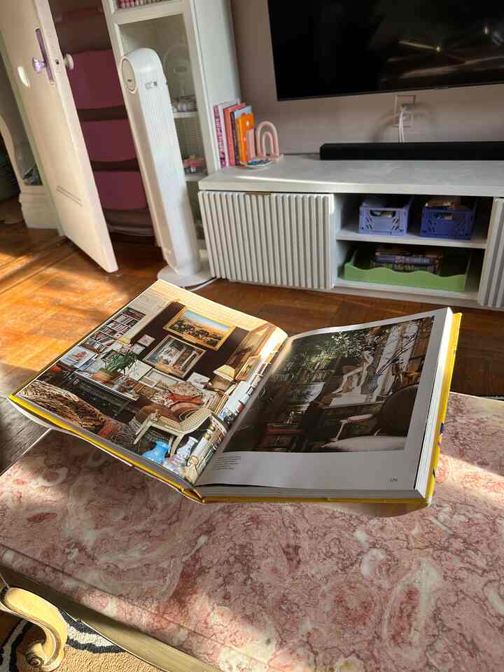 I love this book so much I had to put it on display ✨￼ 
#colorinterior #colorful #maximalist #maximalism #eclectic